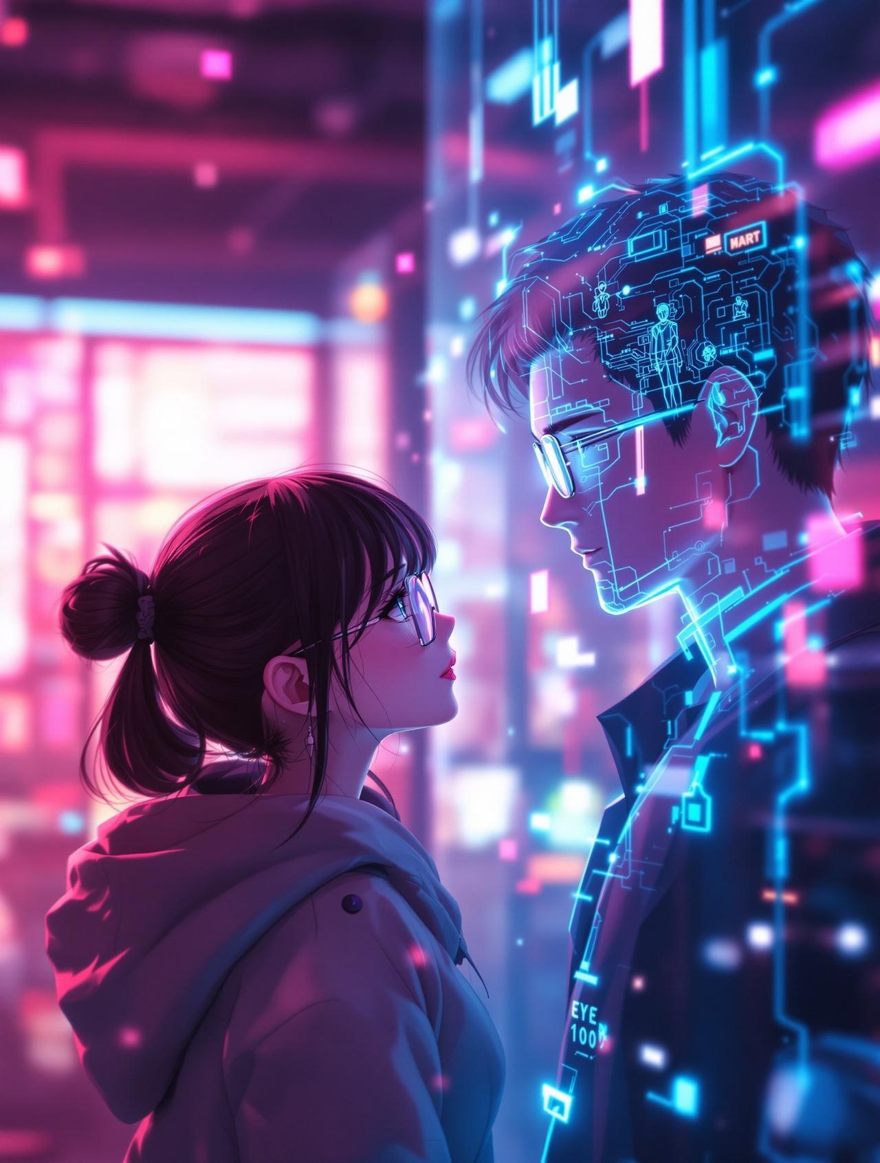 百合短剧在哪里看《我的男友是AI》封面图 - 校园初恋